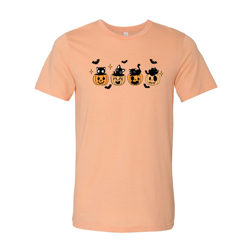 Black Cat Pumpkin Halloween Spooky Shirt