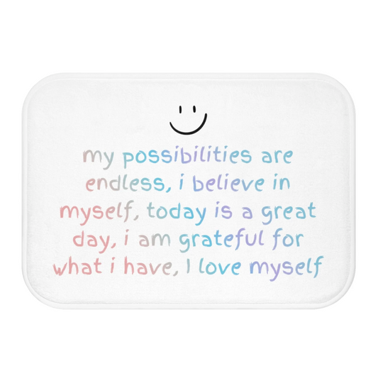 Positive Affirmation Bath Mat