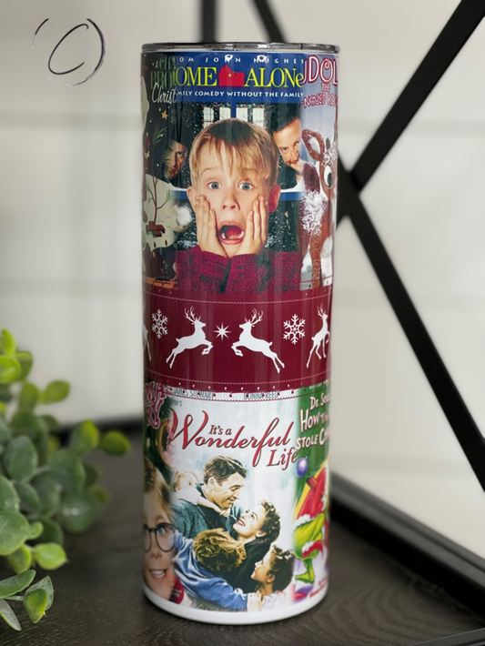 Classic Christmas Movie Posters 20oz Skinny Tumbler