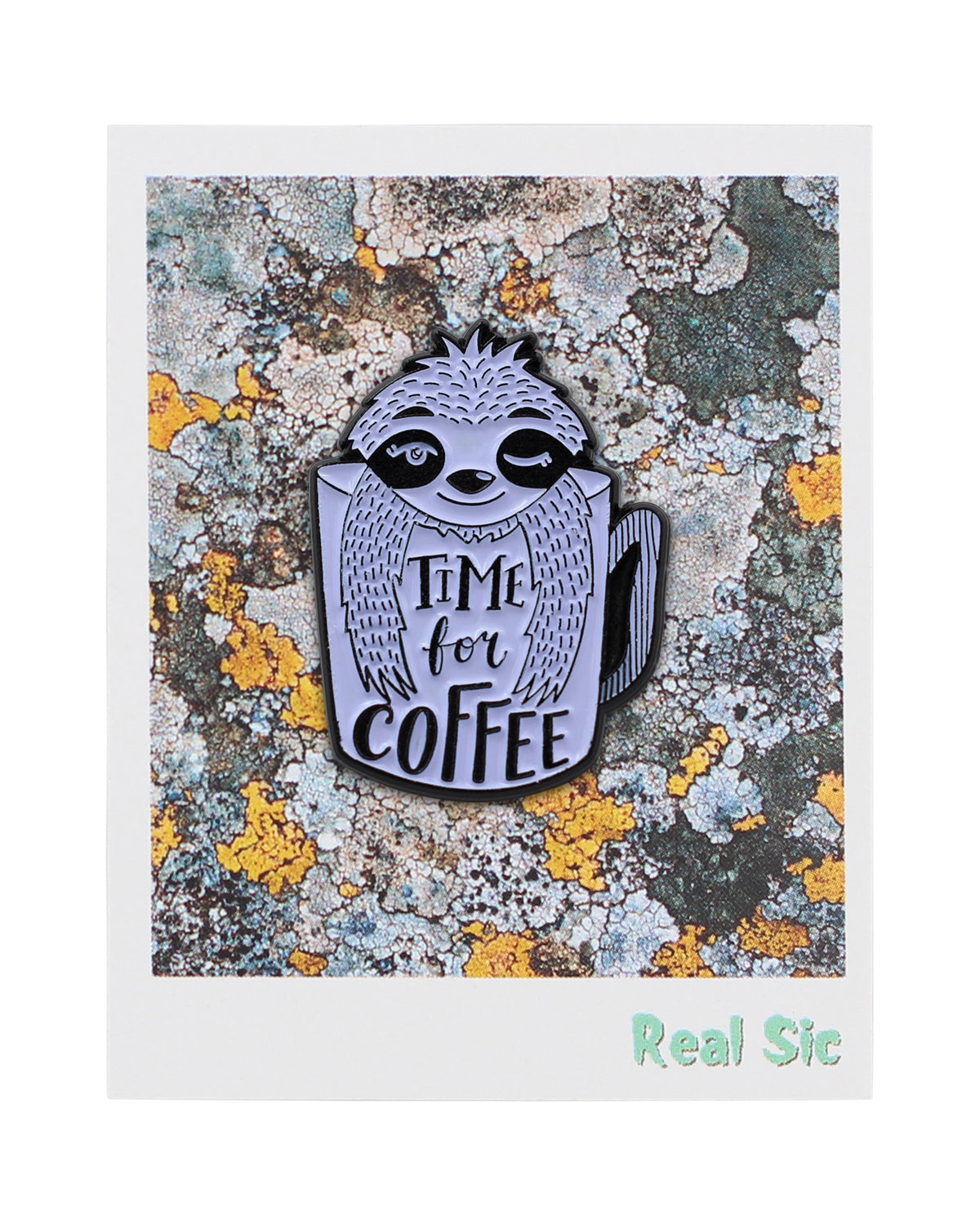 Coffee Sloth – Time For Coffee Enamel Pin