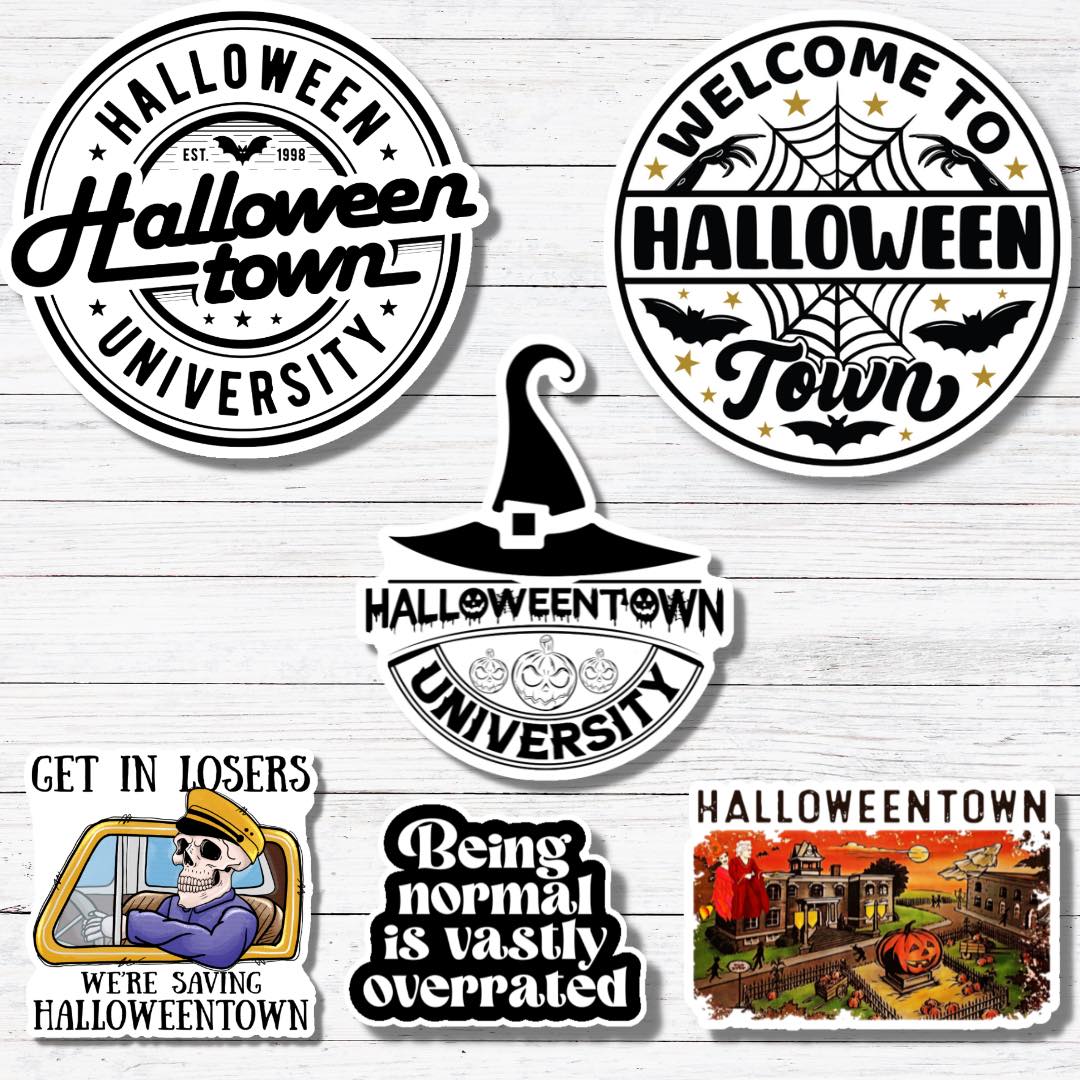 Welcome With Spiderweb-Halloweentown Sticker/Magnet