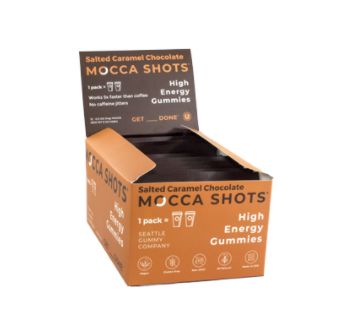 Mocca Shots Salted Caramel Chocolate Caffeine Gummy 12-pack