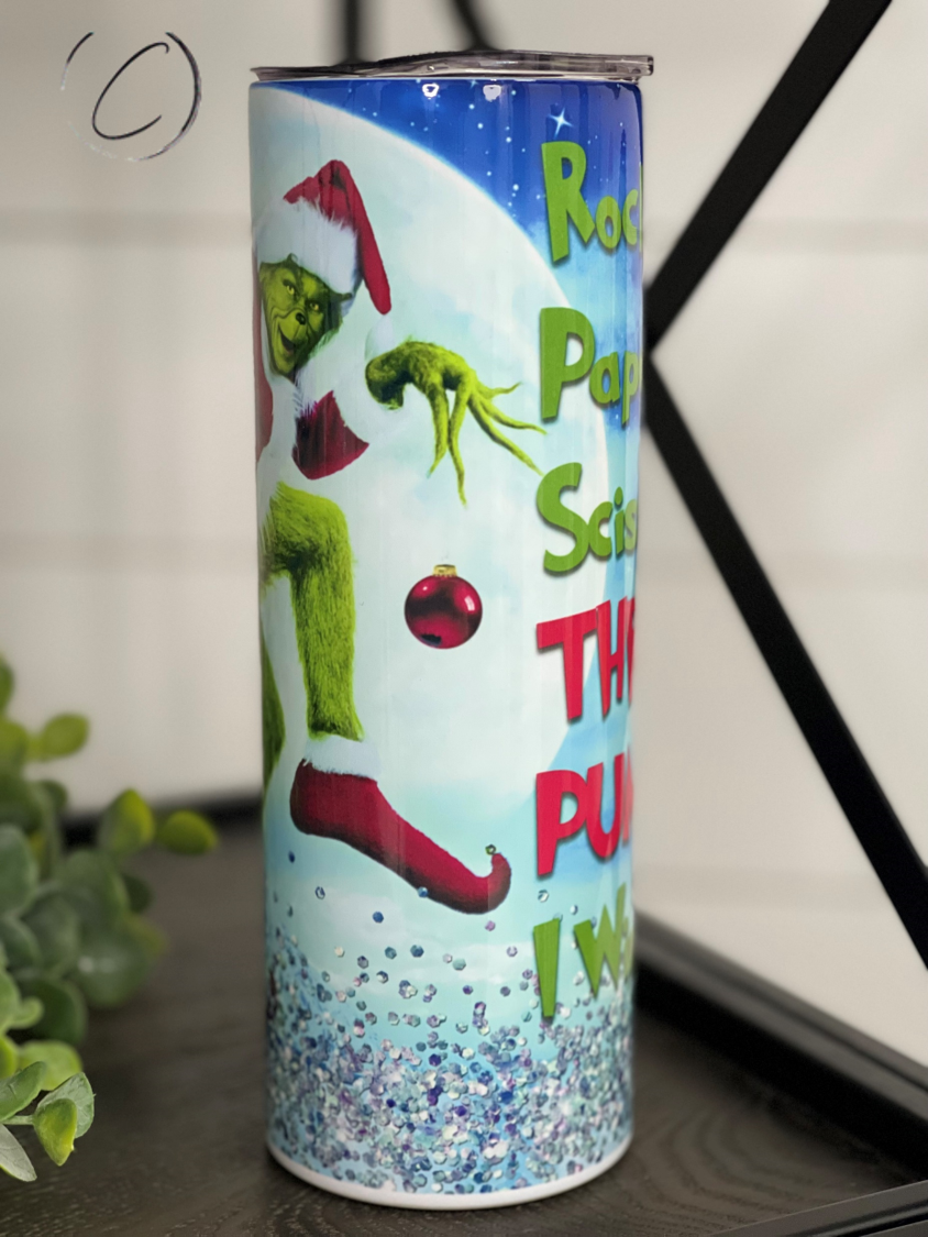 The Grinch Throat Punch 20oz Skinny Tumbler