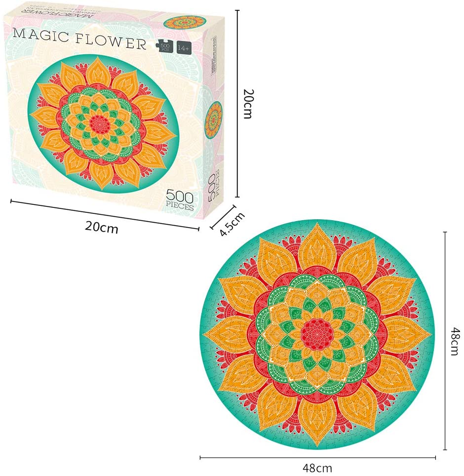 500 Pieces Round Jigsaw Puzzle for Adults Kids