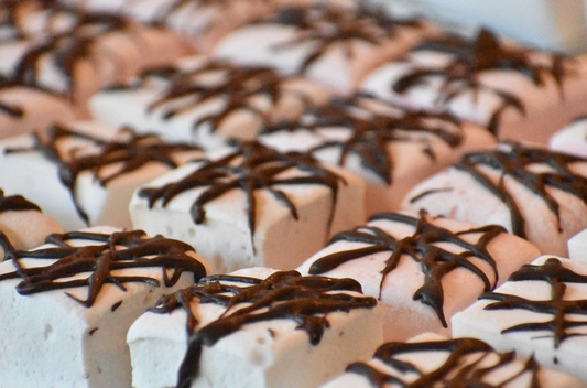 Chocolate Drizzled Marshmallows