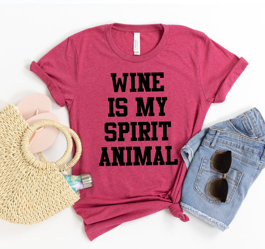 Wine is My Spirit Animal T-shirt