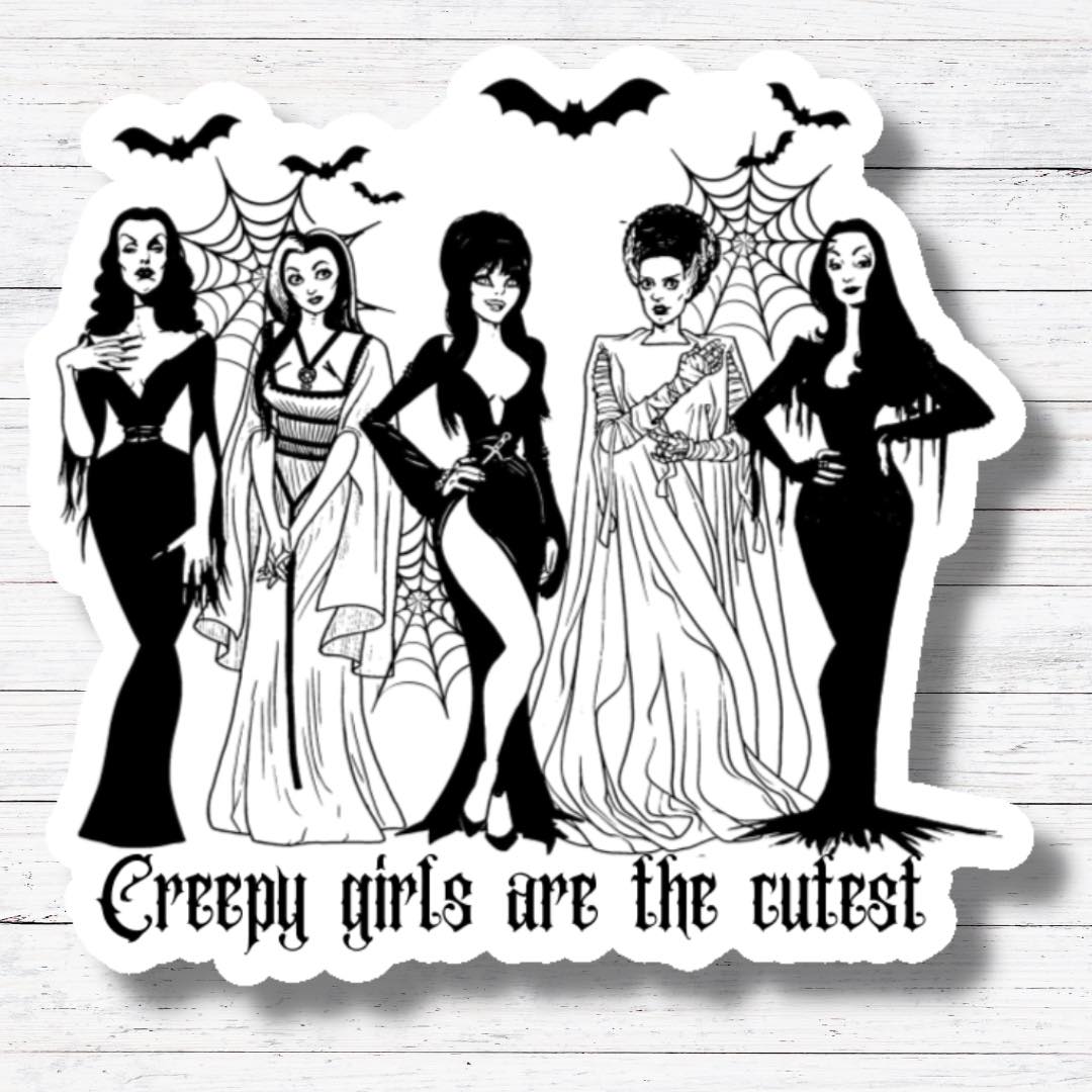 Creepy Girls- Spooky Gang Stickers/Magnet