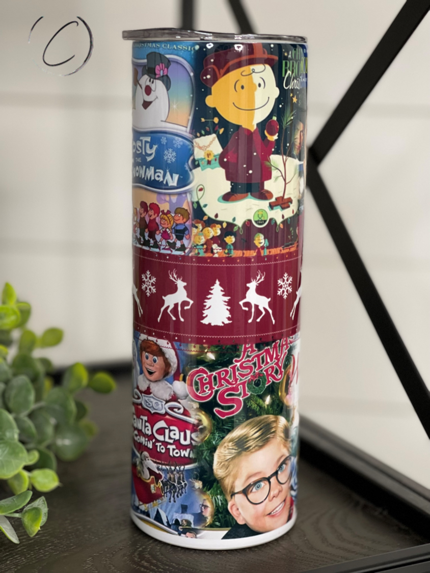 Classic Christmas Movie Posters 20oz Skinny Tumbler