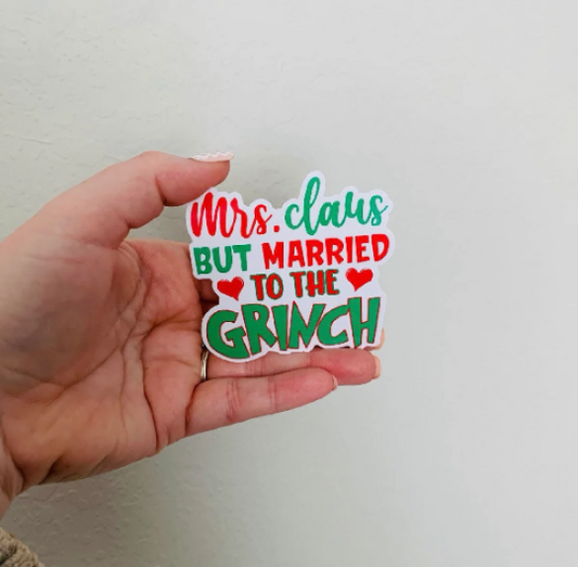 Married the Grinch-The Grinch Sticker/Magnet