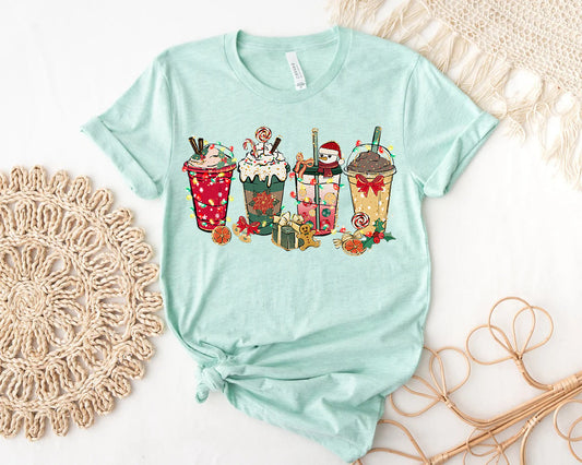 Christmas Coffee Glass Shirt