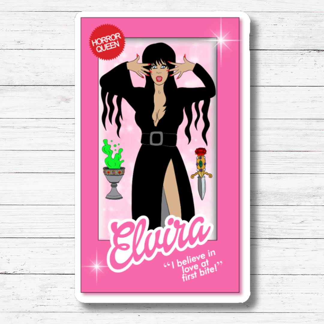 Elvira Horror Doll- Horror Dolls Stickers/Magnet