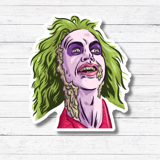 Beetlejuice Head-Beetlejuice Sticker/Magnet