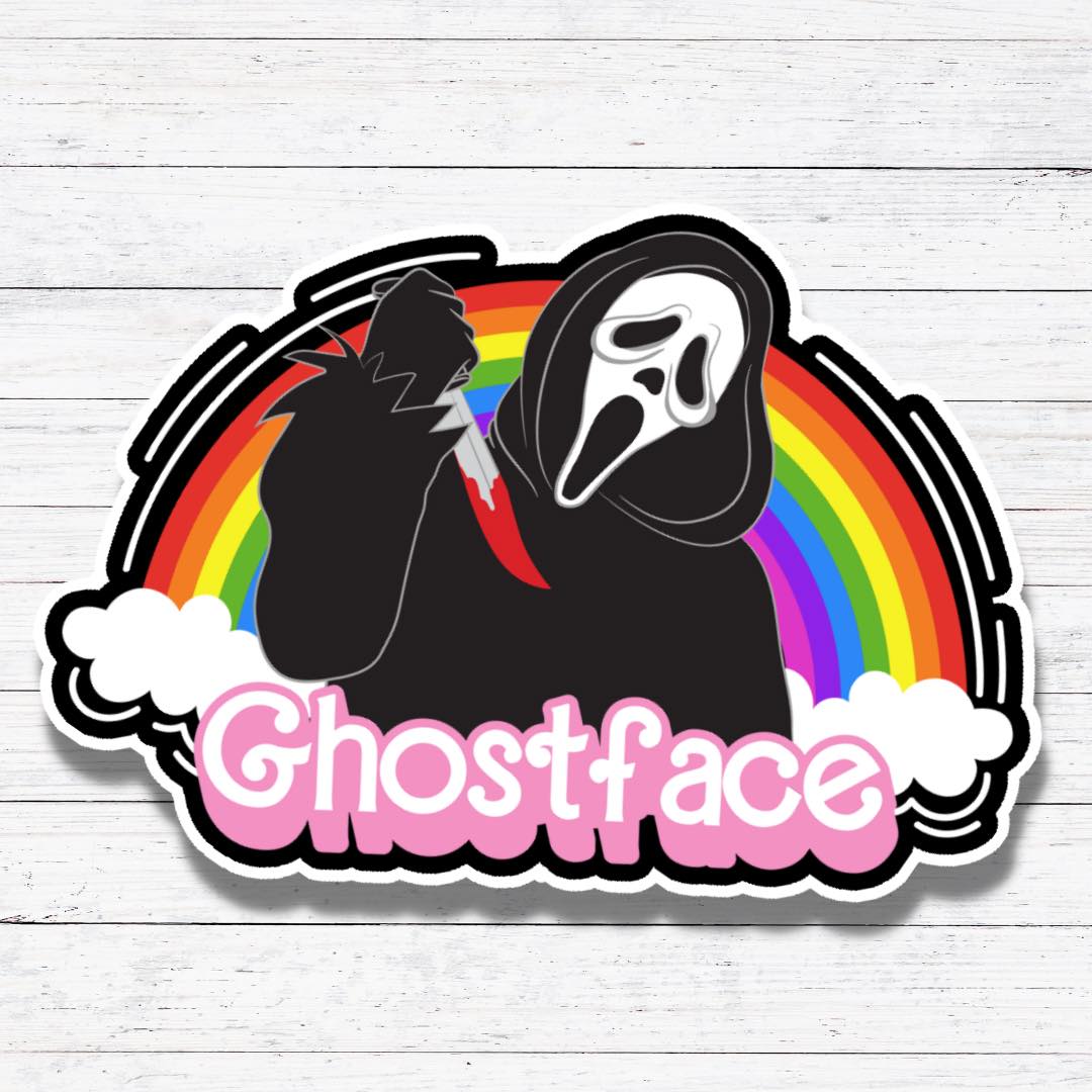 Rainbow Ghostface- Rainbow Horror Dolls Stickers/Magnet