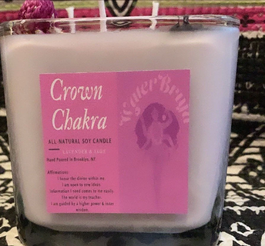 Crown Chakra Candle, Amethyst Candle, Meditation Candle