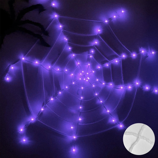 Large Light Up Cobweb Halloween Display Prop