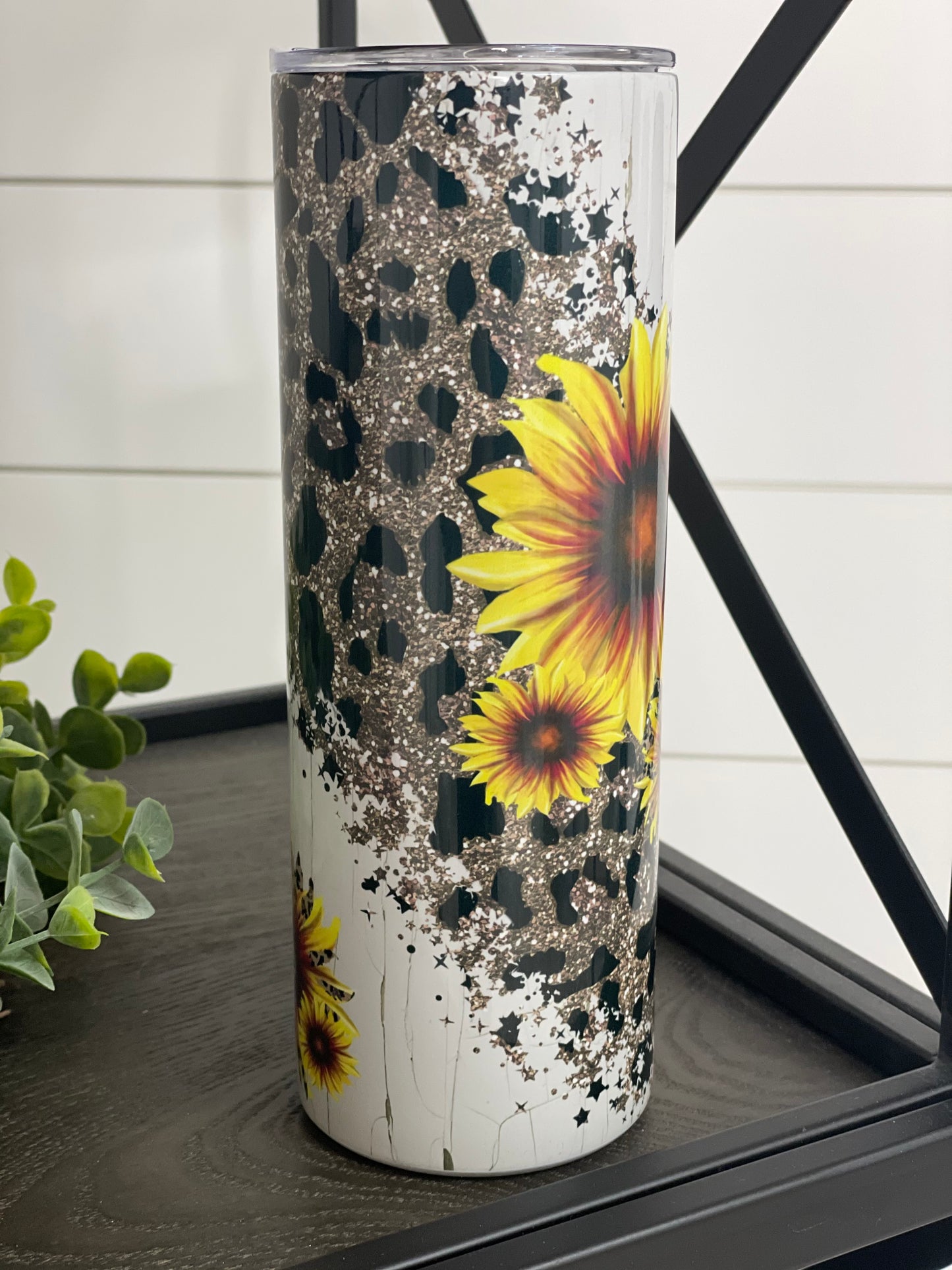 Sunflower Leopard 20oz Skinny Tumbler