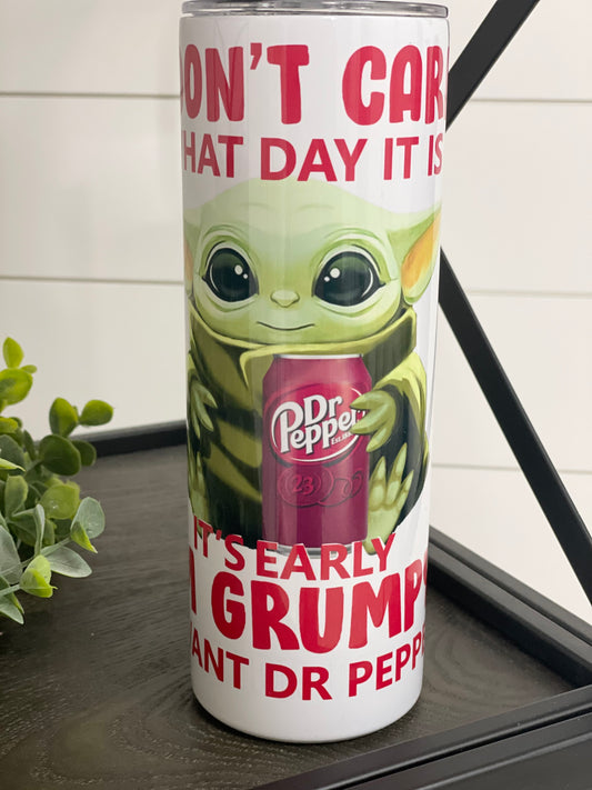 Dr. Pepper Yoda 20oz Skinny Tumbler