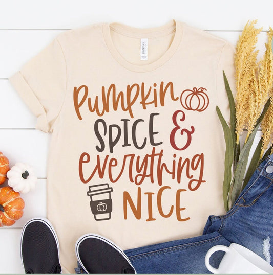 Pumpkin Spice Everything Nice Halloween T-shirt