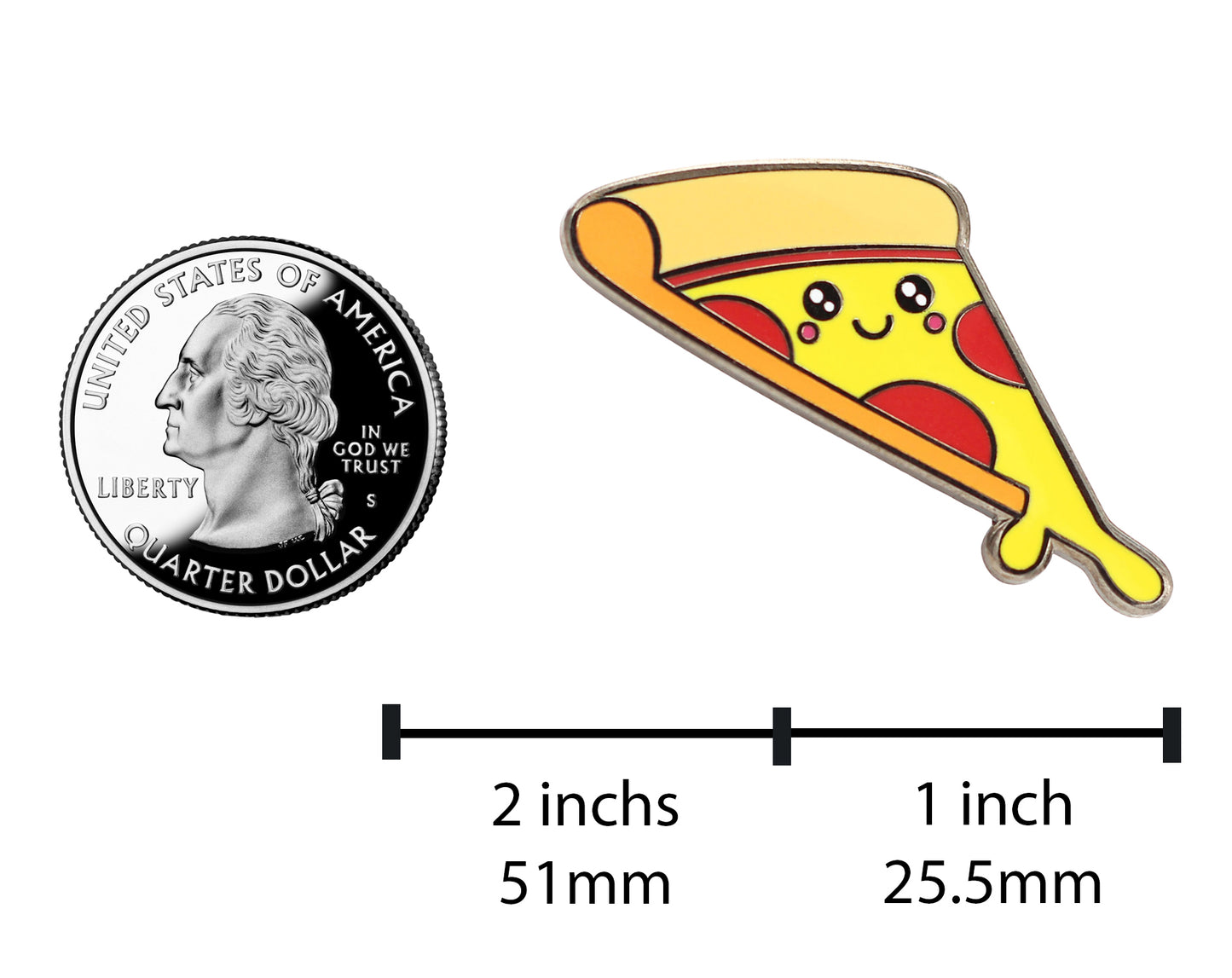 Gooey Pizza – Super Kawaii Food Enamel Pin