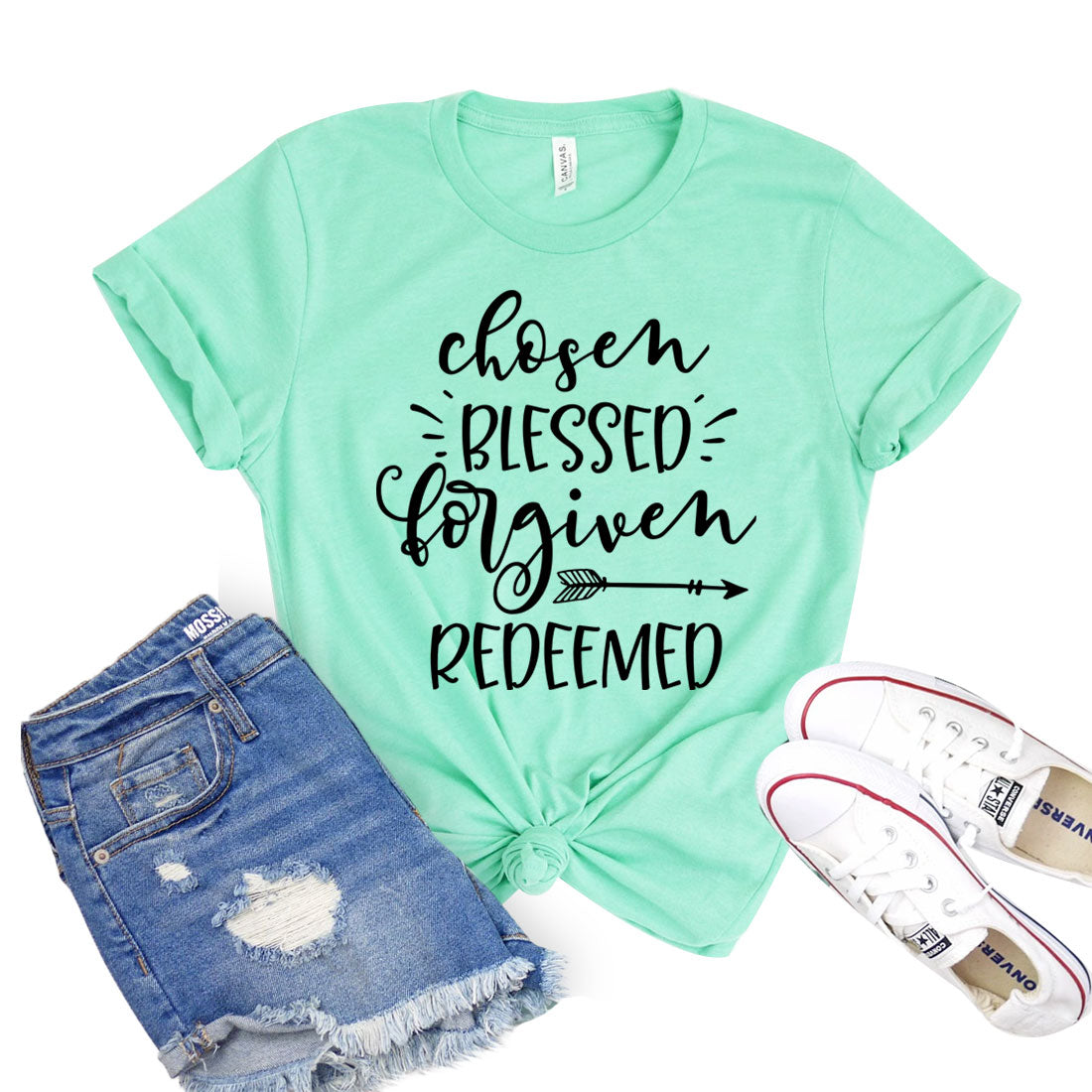 Chosen Blessed Forgiven Redeemed T-shirt