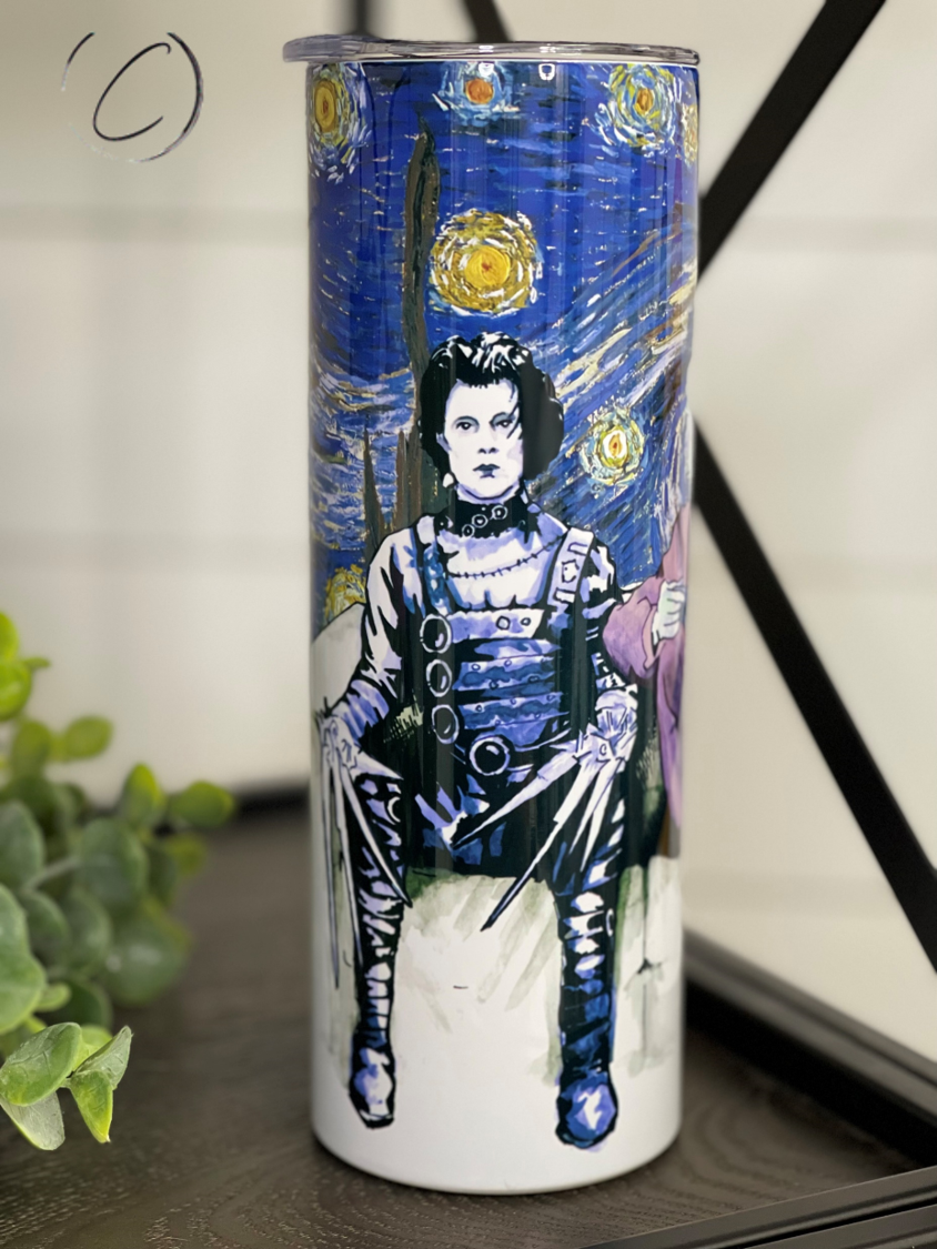 Tim Burton Starry Night 20oz Skinny Tumbler