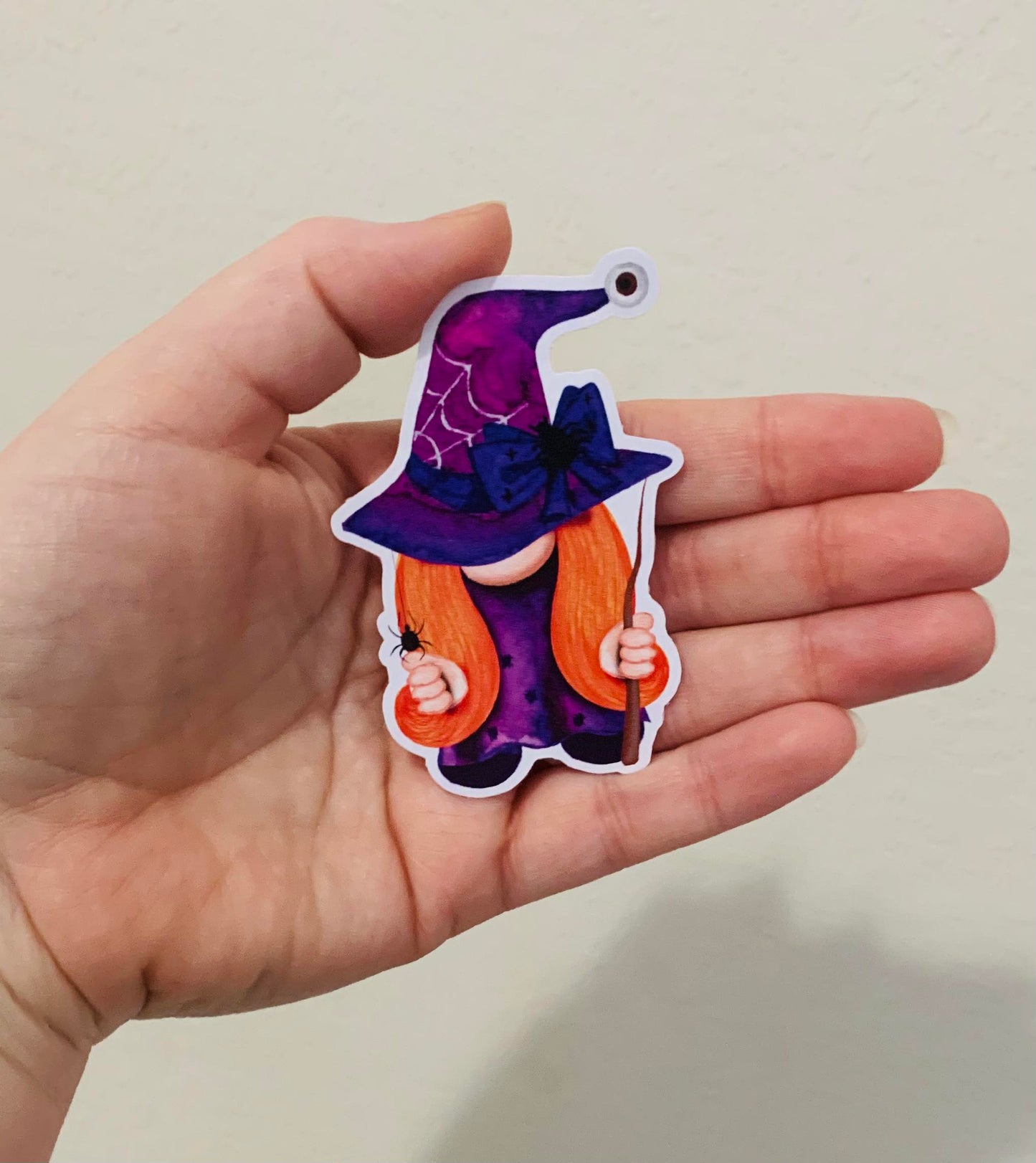 Witch Gnome- Scary Gnome Stickers/Magnet