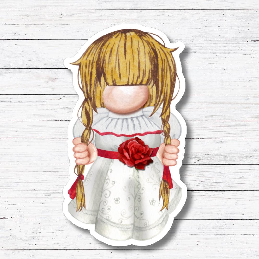 Scary Doll Gnome- Scary Gnome Stickers/Magnet