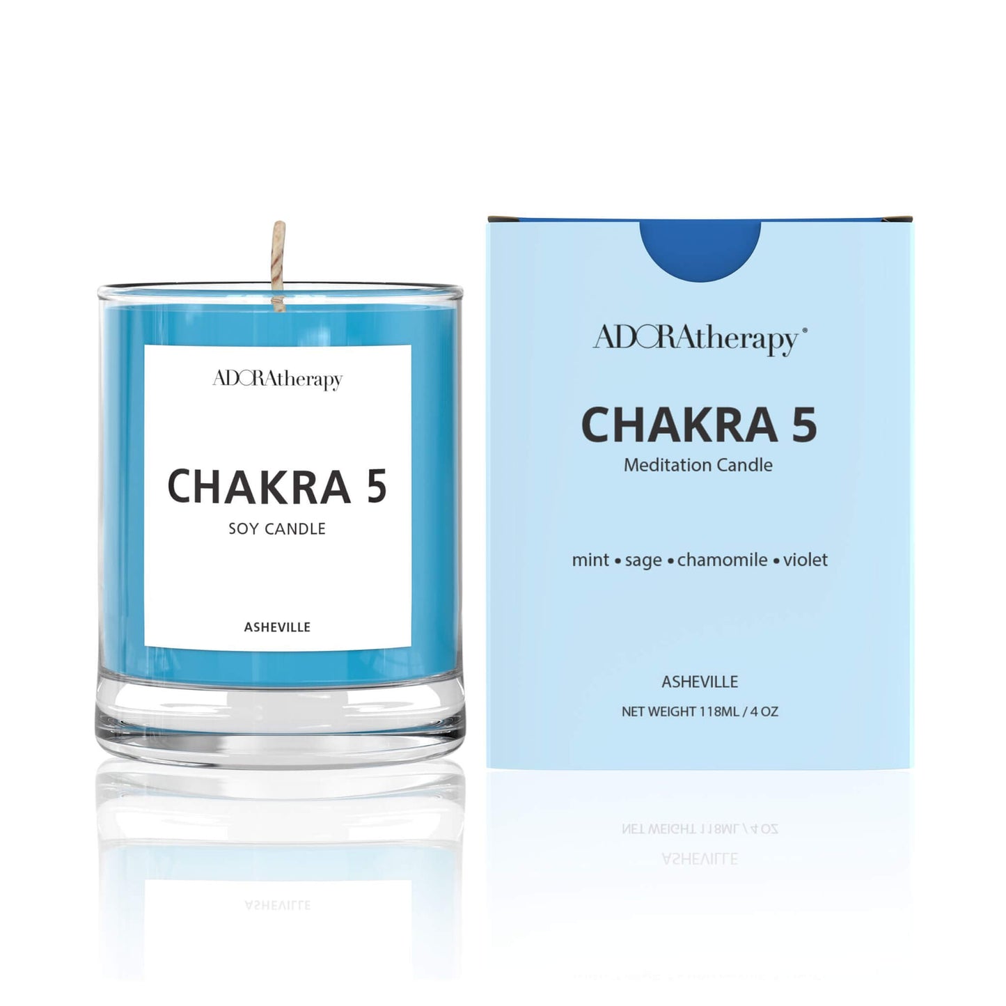 Throat Chakra Meditation Candle