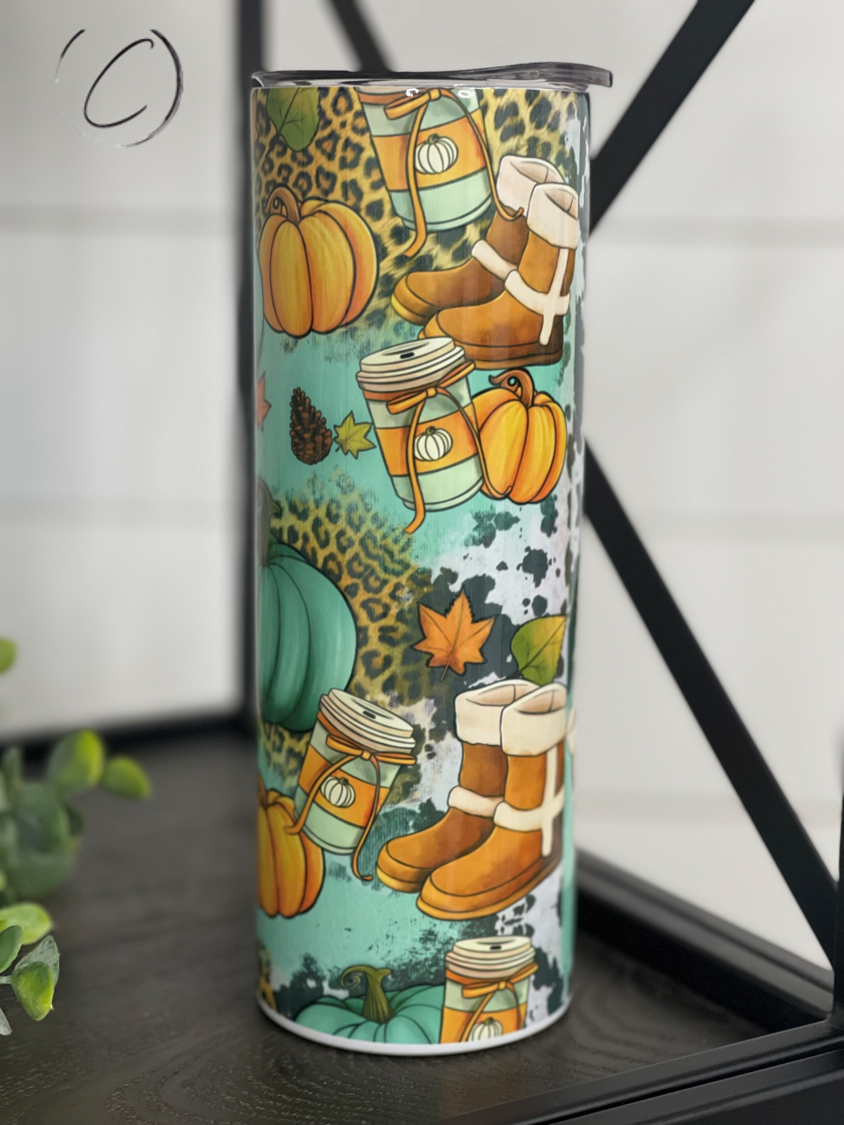 Western Fall Vibes 20oz Skinny Tumbler