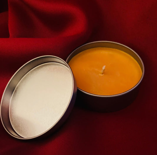 Pumpkin Souffle Scented Soy Candle in Tin Container