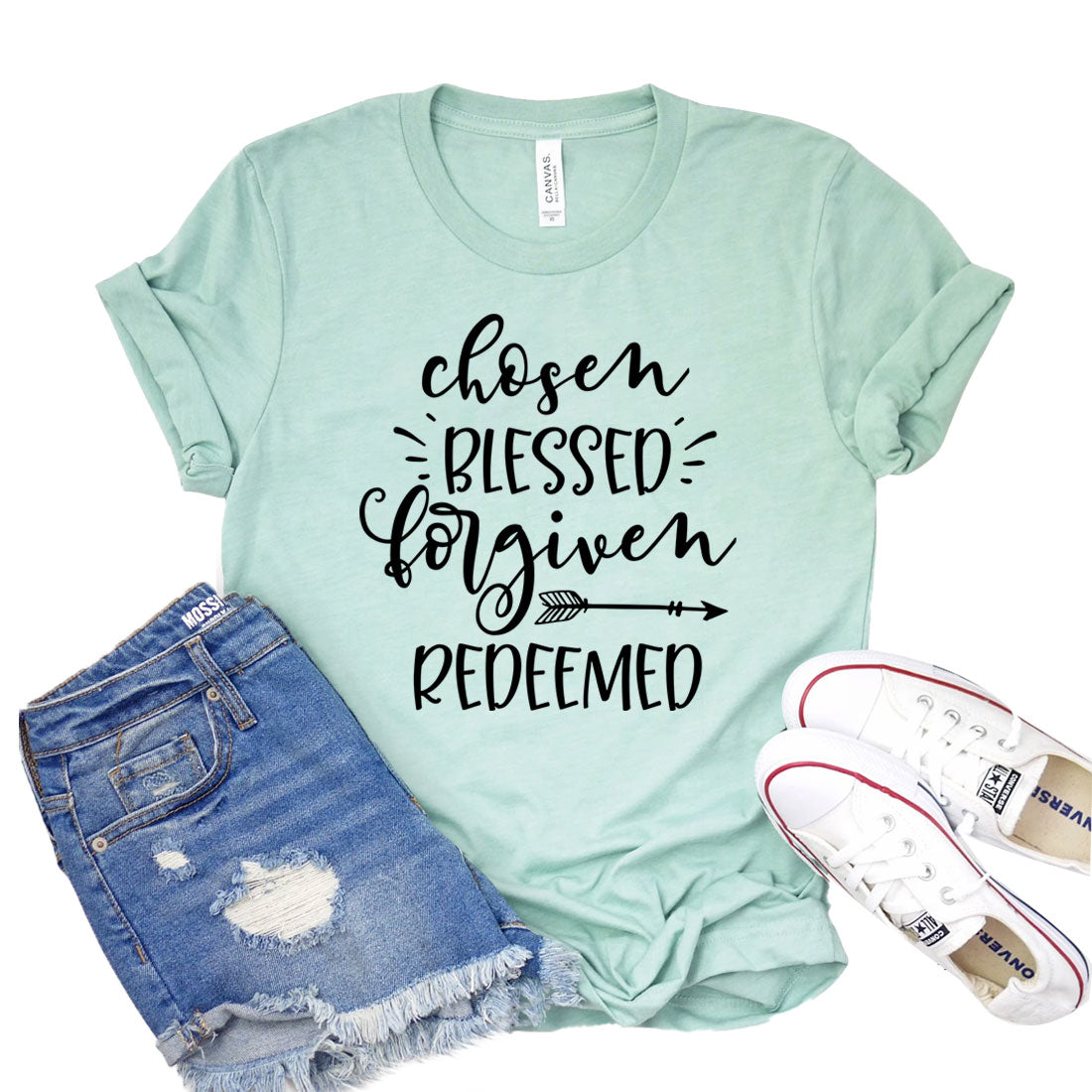 Chosen Blessed Forgiven Redeemed T-shirt