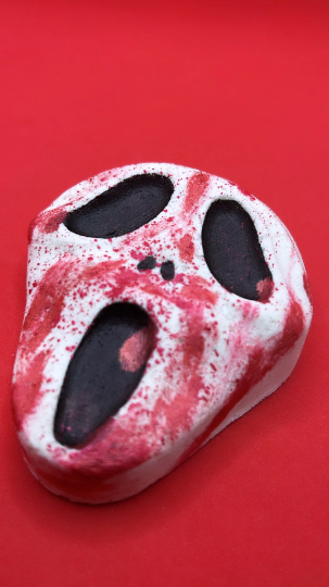 Ghostface Bath Bomb, Horror Bath Bomb, Scream Bath Bomb