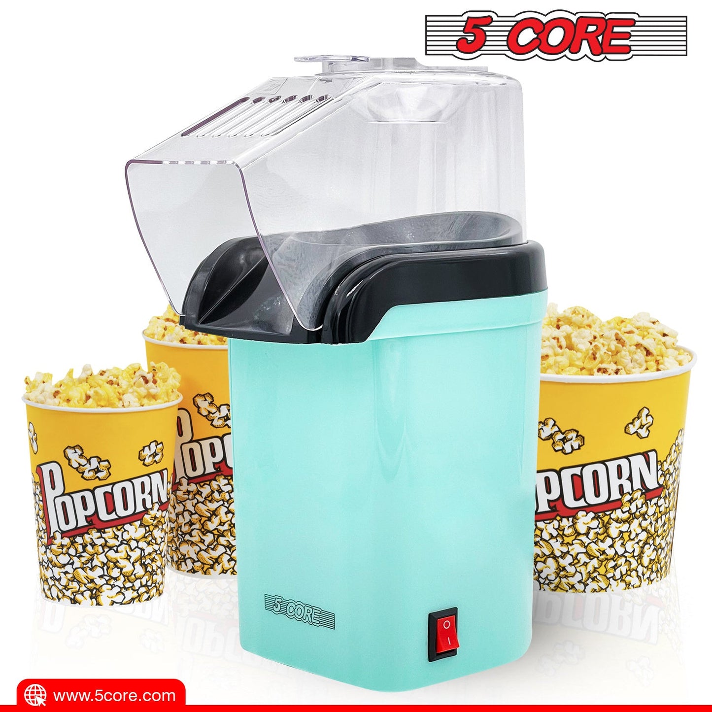 Popcorn Machine Hot Air Electric Popper Kernel Corn Maker Bpa Free No