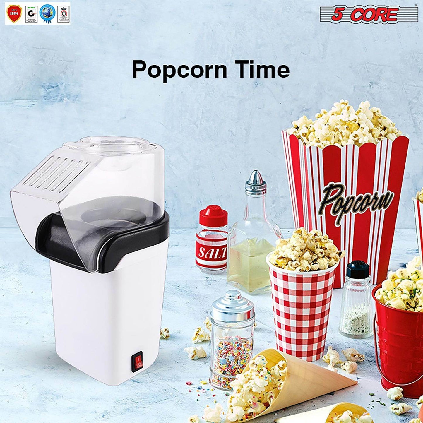 Popcorn Machine Hot Air Electric Popper Kernel Corn Maker Bpa Free No