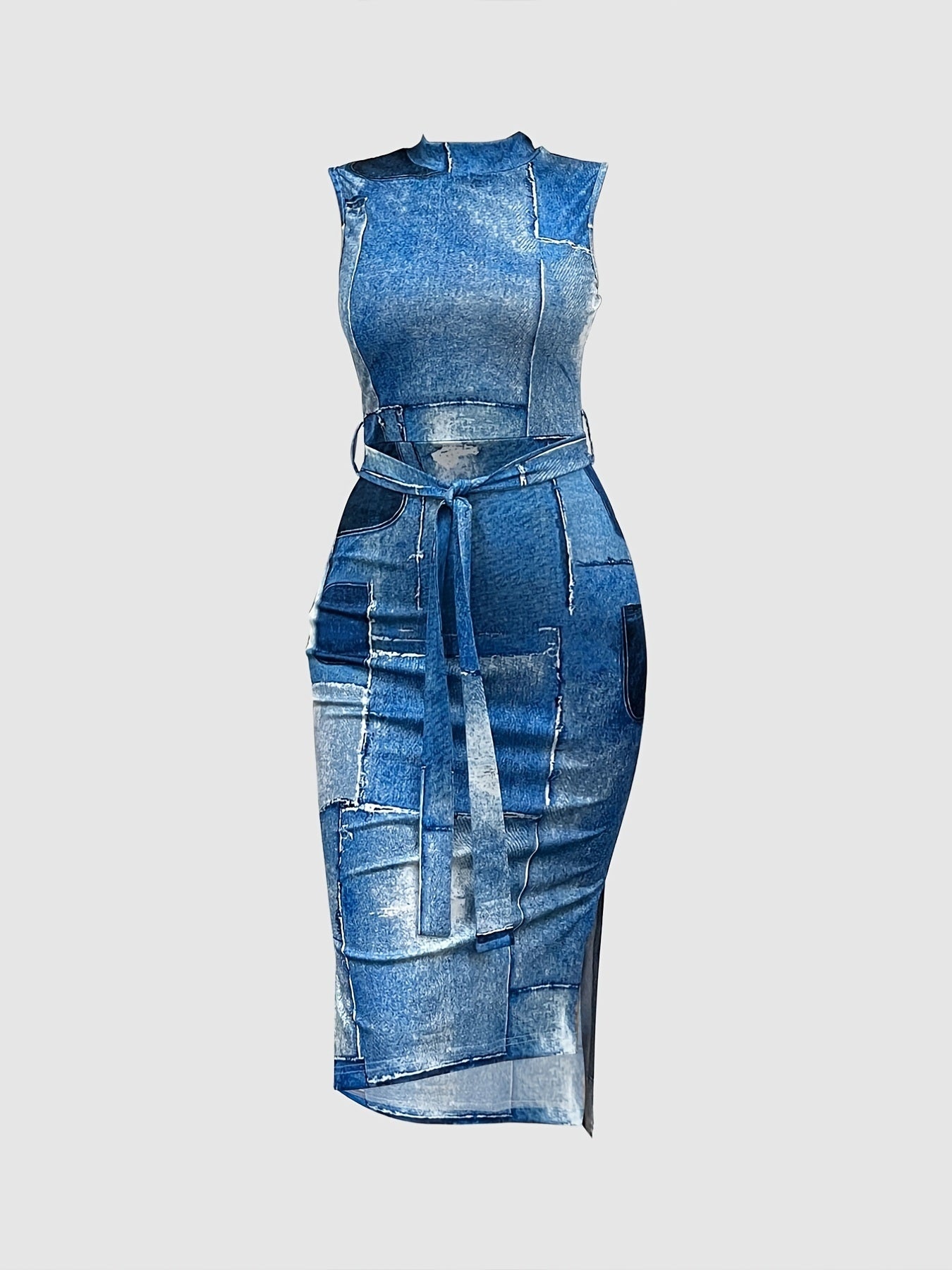 Celeste Patchwork Denim Dress