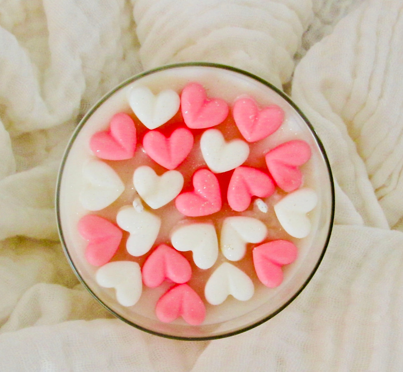 Soy Wax Candle with Hearts