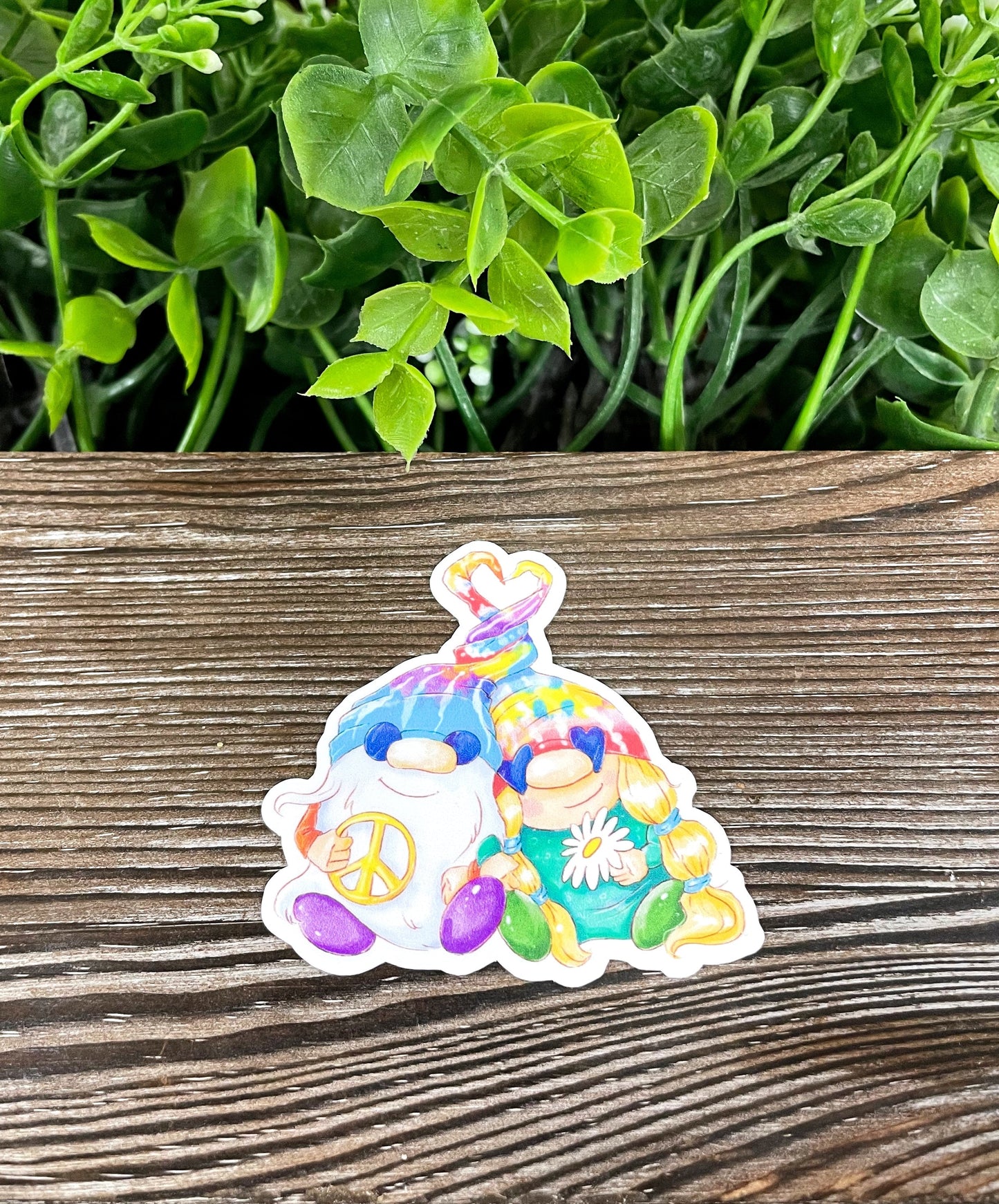 Tie Dye Gnomes Sticker |Sticker or Magnet