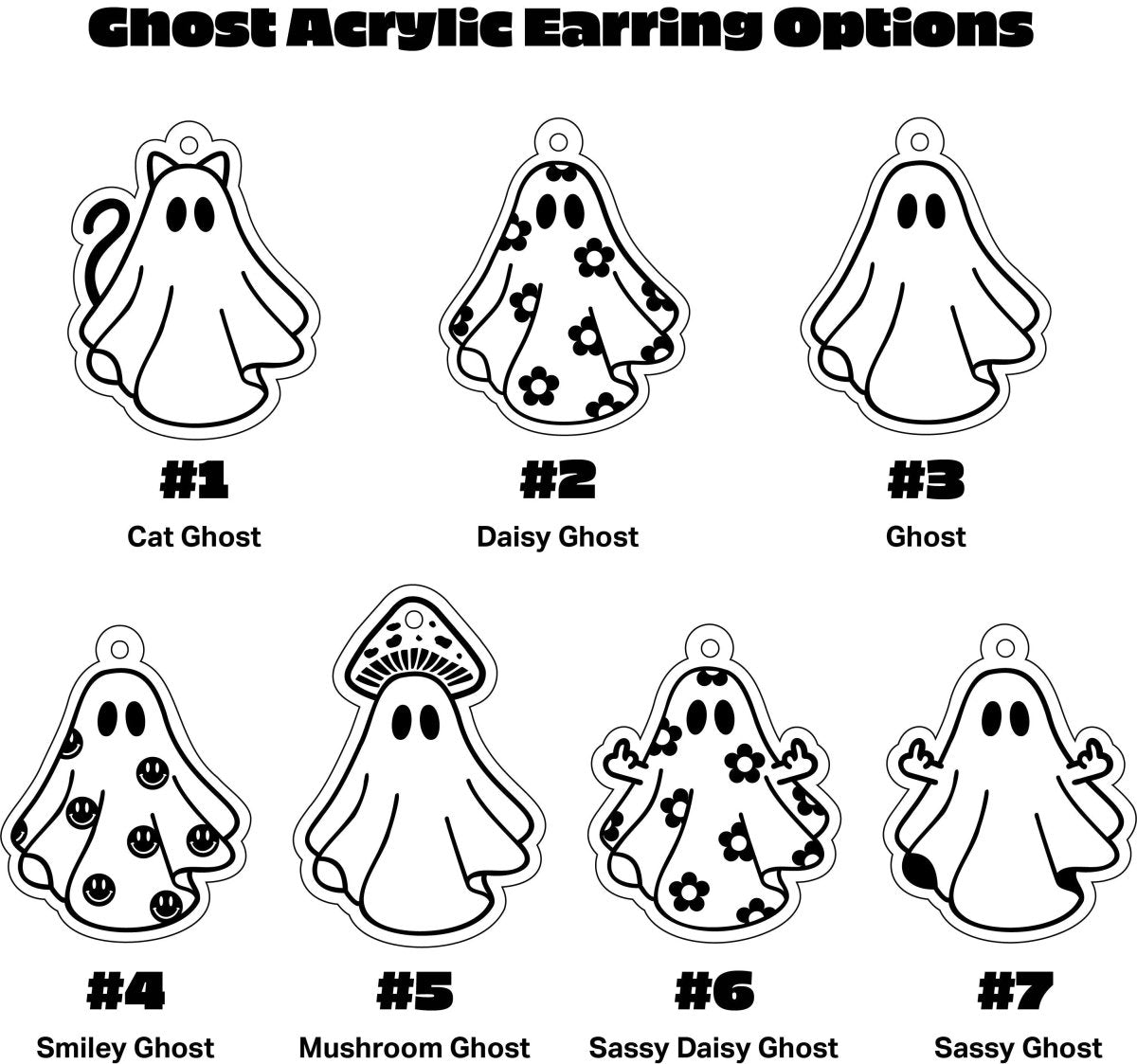 Ghost Dangle Earrings