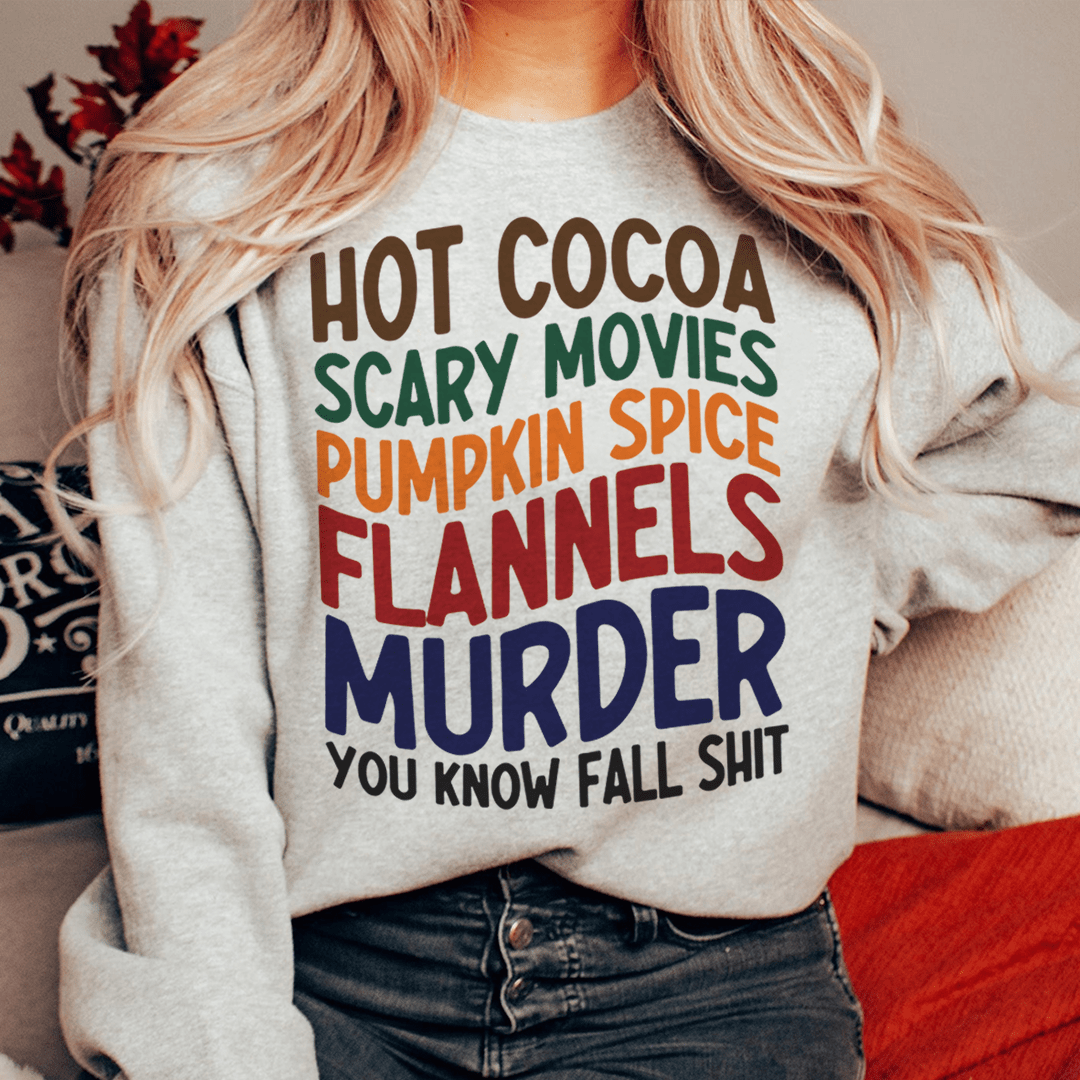 Hot Cocoa Scary Movies Pumpkin Spice Flannels