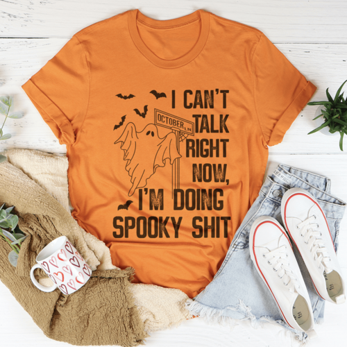 I Can't Talk Right Now Spooky T-Shirt