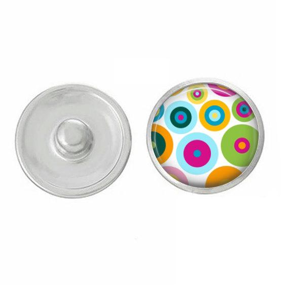 Colorful Mod Dots Snap - Snap Jewelry - Mod Dots Snap - Compatible