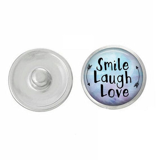 Inspirational - Snap Jewelry - Smile Laugh Love Snap - Compatible with