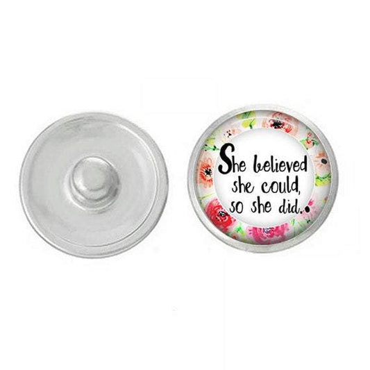 Inspirational - Snap Jewelry - She Believed She Could Snap -