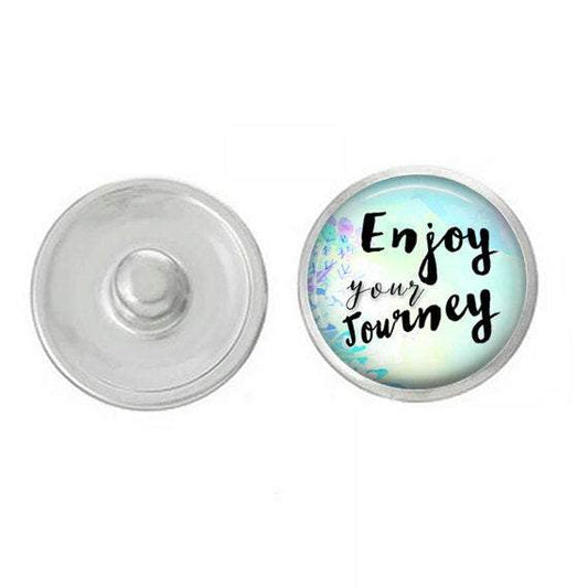 Inspirational Enjoy Your Journey Snap - Compatible with Ginger Snaps -