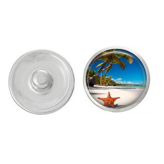 Palm Tree at Beach Snap - Pair with Our Base Pieces - GingerSnaps or