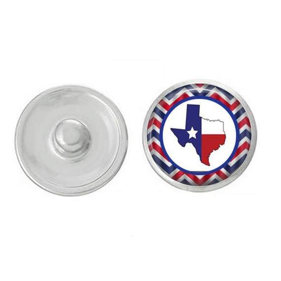 State - Texas Themed Five Pack of Snaps - Snap Jewelry - Compatible