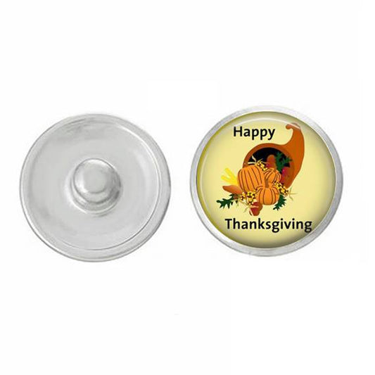 Thanksgiving - Happy Thanksgiving Snap for Jewelry - Bracelets - Charm