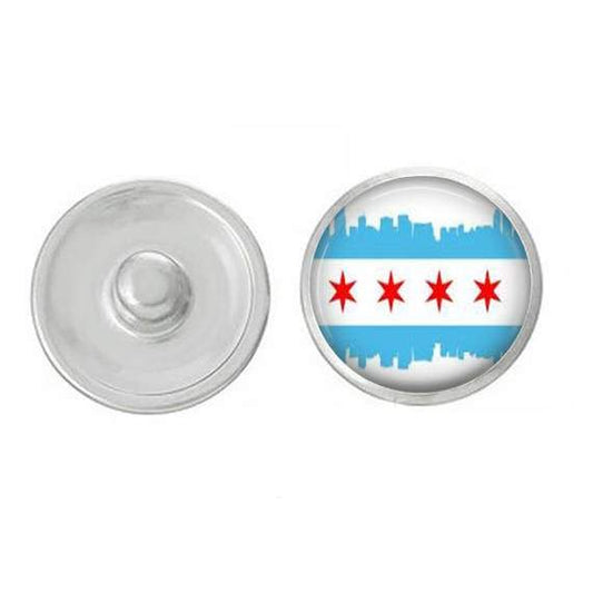 State - Chicago Skyline Snap - Compatible with Ginger Snaps Jewelry