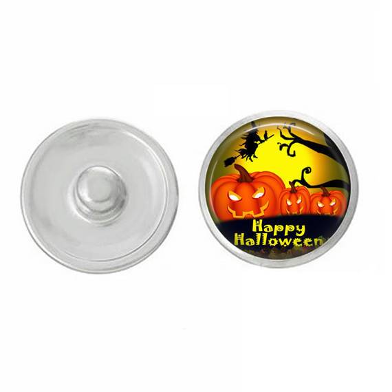 Happy Halloween - Happy Halloween Pumpkins Snap - for Jewelry -