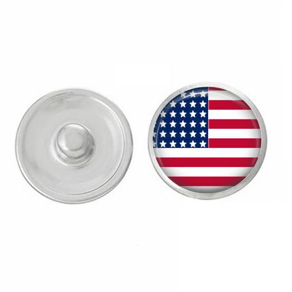 USA Snap Jewelry - Compatible with Ginger Snaps - Fourth of July - Red